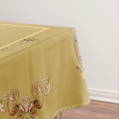 1e Golden Ochre bruiloft Jubileum tafelkleed (Voorbeeld)