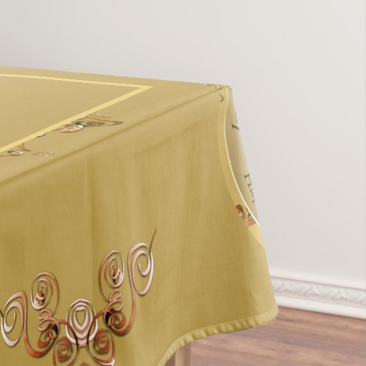 1e Golden Ochre bruiloft Jubileum tafelkleed (Voorbeeld)