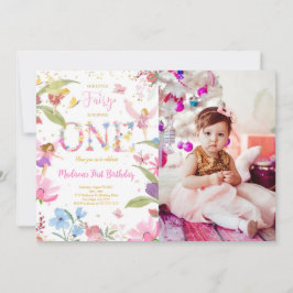 1e Gouden Fee Verjaardag Foto Kaart