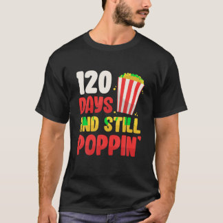 1e graad 120 dagen schoolpopcorn Shirt leraar