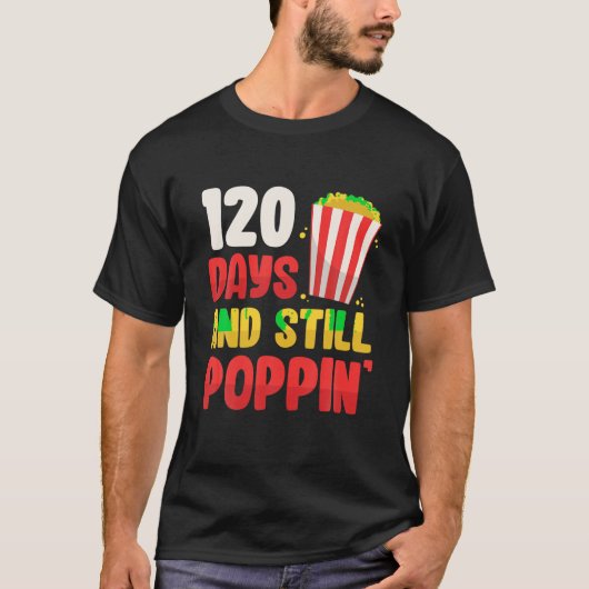 1e graad 120 dagen schoolpopcorn Shirt leraar (Voorkant)