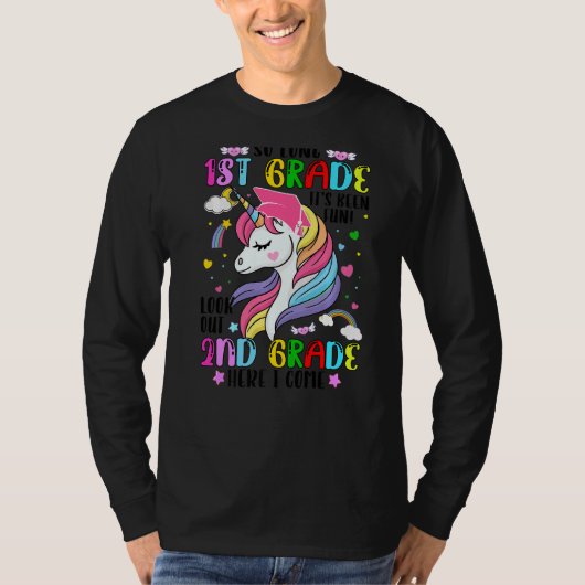 1e graad Afstuderen Magische Unicorn 2e graad Haar T-shirt (Voorkant)