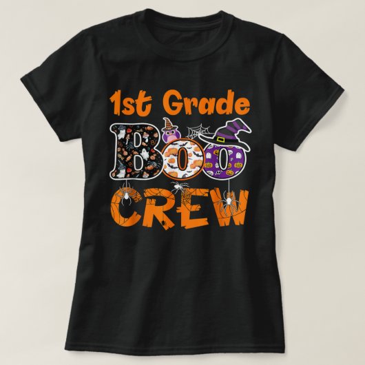 1e graad Boo Bemanner Leerling Student Funny Hallo T-shirt (Design voorkant)