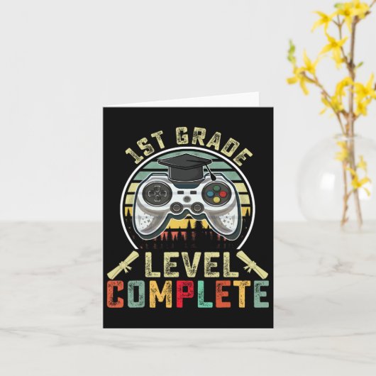 1e graad Complete gamer 1e graad Graduatio Kaart (Gele Bloem)