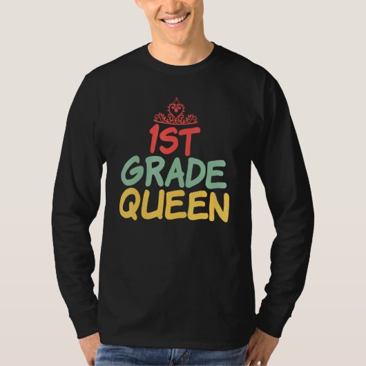 1e graad koningin-onderwijsinstelling t-shirt (Voorkant)
