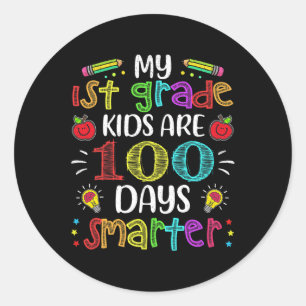 1e graad leraar 100 dagen slimmer 100e dag SC Ronde Sticker