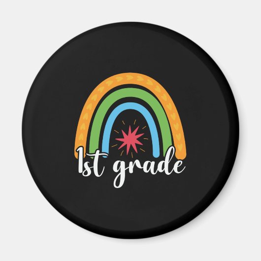1e graad leraar 1e graads regenboogstraal magneet (Voorkant)