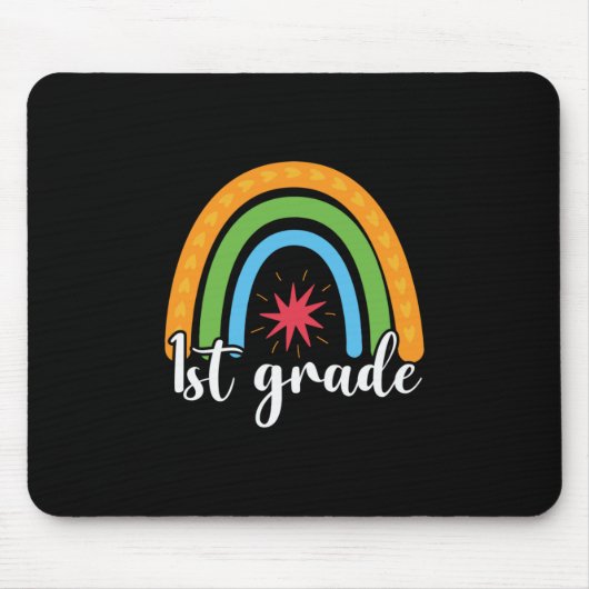 1e graad leraar 1e graads regenboogstraal muismat (Voorkant)