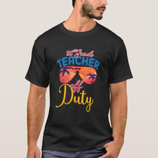 1e graad leraar buiten dienst zomervakantie t-shirt (Voorkant)