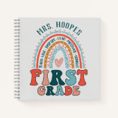 1e graad leraar Gift Hardcover regenboogspiraal Notitieboek (Voorkant)