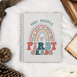 1e graad leraar Gift Hardcover regenboogspiraal Notitieboek