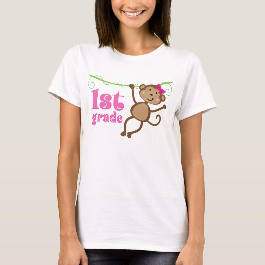 1e graad leraar monkey cadeau t-shirt (Voorkant)