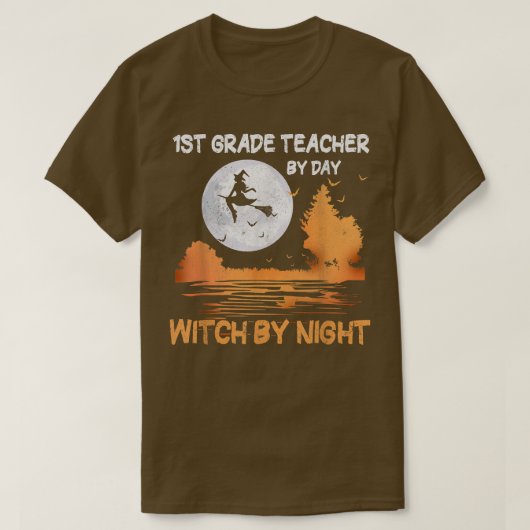 1e graad leraar per dag getuige van de nacht t-shirt (Design voorkant)