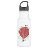 1e graad leraar warme lucht ballon Apple Waterfles (Voorkant)