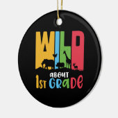 1e graad leraar wilde eerste graad keramisch ornament (Links)