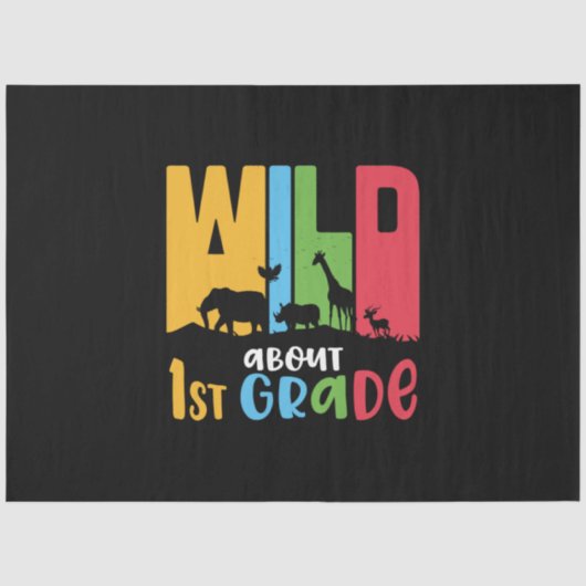 1e graad leraar wilde eerste graad tissuepapier (Voorkant)