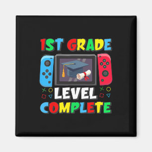 1e Graad Niveau Complete Video Gamer Boy Afstudere Magneet