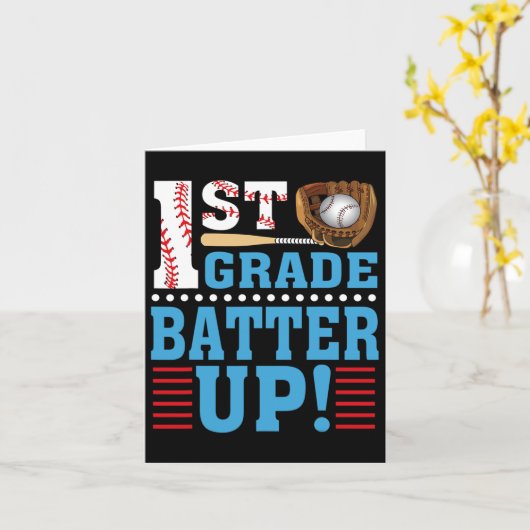 1e graad terug naar school 1e graad Batter omhoog  Kaart (Gele Bloem)