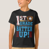 1e graad terug naar school 1e graad Batter omhoog T-shirt (Voorkant)