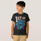 1e graad terug naar school 1e graad Batter omhoog T-shirt (Voorkant volledig)