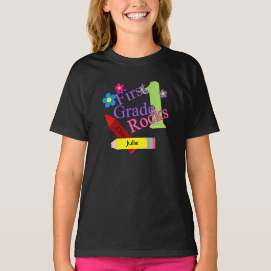 1e graads voor meisjes t-shirt (Voorkant)