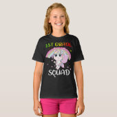 1e Grade Squad Third Teacher Student Team Unicorn T-shirt (Voorkant volledig)
