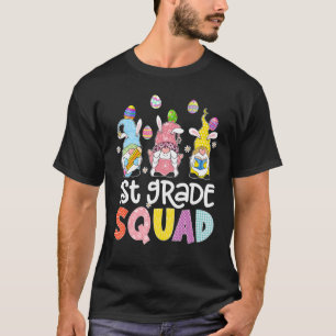 1e gradenvierkant Bunny Gnome Rabbit Eggs Hunting  T-shirt