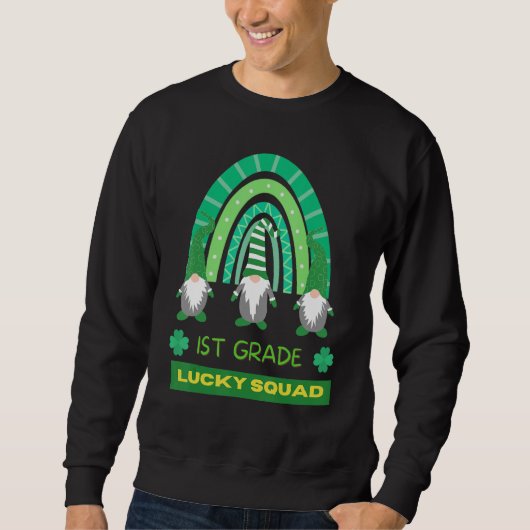 1e gradenvierkant Regenbooggenoom Happy St Patrick Trui (Voorkant)