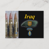 1e green berets special forces irak trading card visitekaartje (Voorkant)