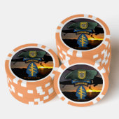 1e Groep Special Forces Groene Baretten Vets Pokerchips (Opstapeling)