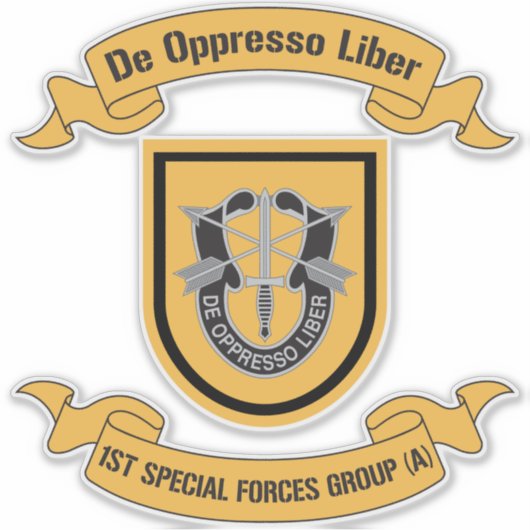 1e groep speciale strijdkrachten (luchtlandingstro sticker (Voorkant)