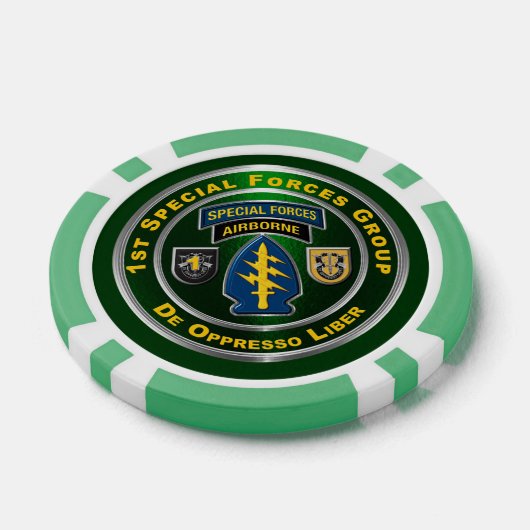 1e groep speciale strijdkrachten poker chips (Enkel)