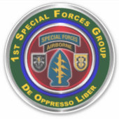 1e groep speciale strijdkrachten sticker (Voorkant)