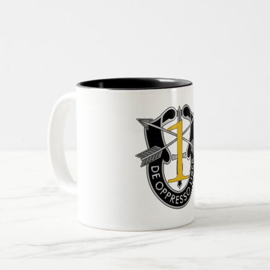 1e groep speciale strijdkrachten tweekleurige koffiemok (Voorkant links)