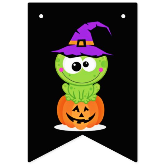 1e Halloween 2017 Little Witch Frog Vlaggetjes (Eerste vlag)