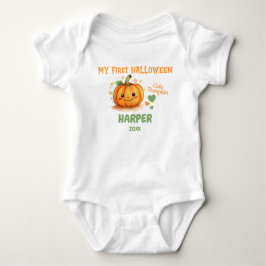 1e Halloween Gelukkig Knuffel Pompoen Body-pakje Romper