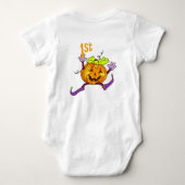 1e Halloween Happy Pumpkin Boy Aangepaste naam Romper (Achterkant)