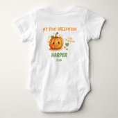 1e Halloween Happy Schattigee Pompoen Bodysuit (Achterkant)