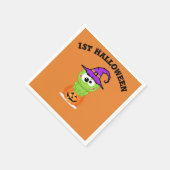 1e Halloween Little Witch Frog Servetten (Hoek)