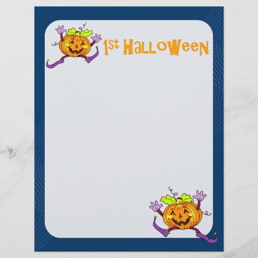 1e Halloween Pumpkin Scrapbook Paper 2 Flyer (Voorkant)