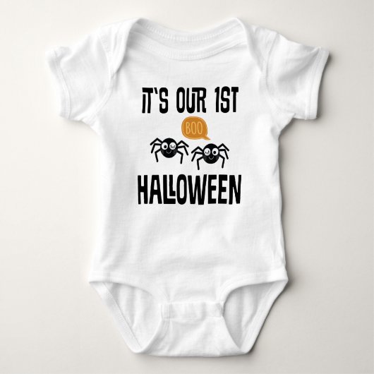 1e Halloween Twins vakantie baby t-shirt (Voorkant)