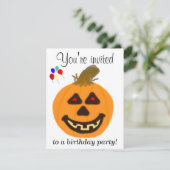 1e Halloween verjaardagsfeest uitnodigingen ELKE L (Staand voorkant)