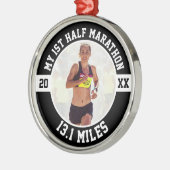 1e halve marathonloper eerste hardloop beginner metalen ornament (Links)