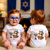 1e Hanukka Tiny Toes, Major Mazel Romper
