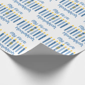1e Hanukkah Candles Cadeaupapier (Hoek)