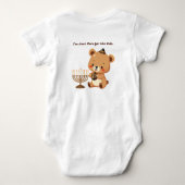 1e Hanukkah Gelt Trip: Baby's Eerste Festivalbrand Romper (Achterkant)