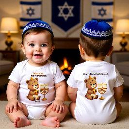 1e Hanukkah Latke Launchpad: Baby's Eerste Feestda Romper