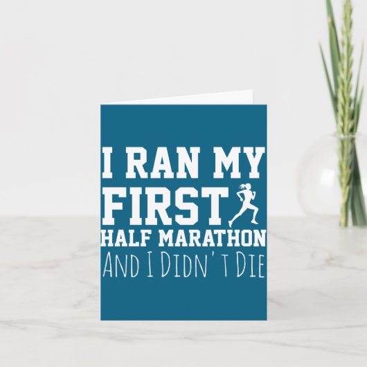1e hardloper Funny Running Eerste halve marathon Kaart (Voorkant)