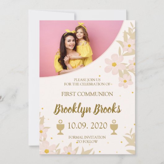 1e Holly-uitnodiging Kaart (Voorkant)