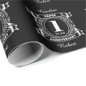 1e huwelijksdag in nood cadeaupapier (Rol Hoek)